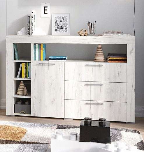 Комод Стендмебель Гранд К1, 136x45x92 см, белый купить,0