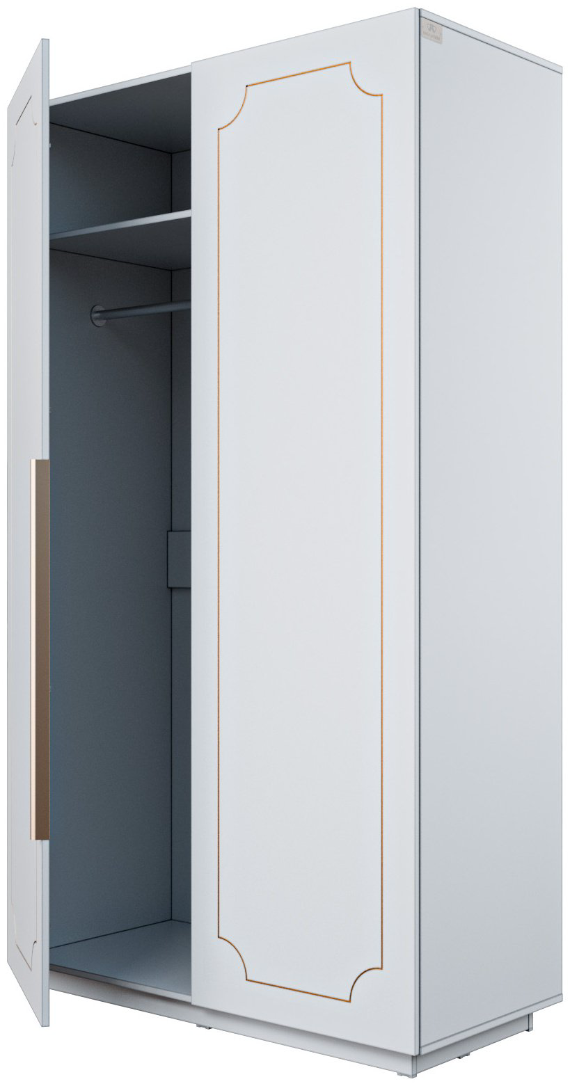 Распашной шкаф Мебель Азии Туран Гранд, 120x214.2х55.2 см, белый купить,NaN
