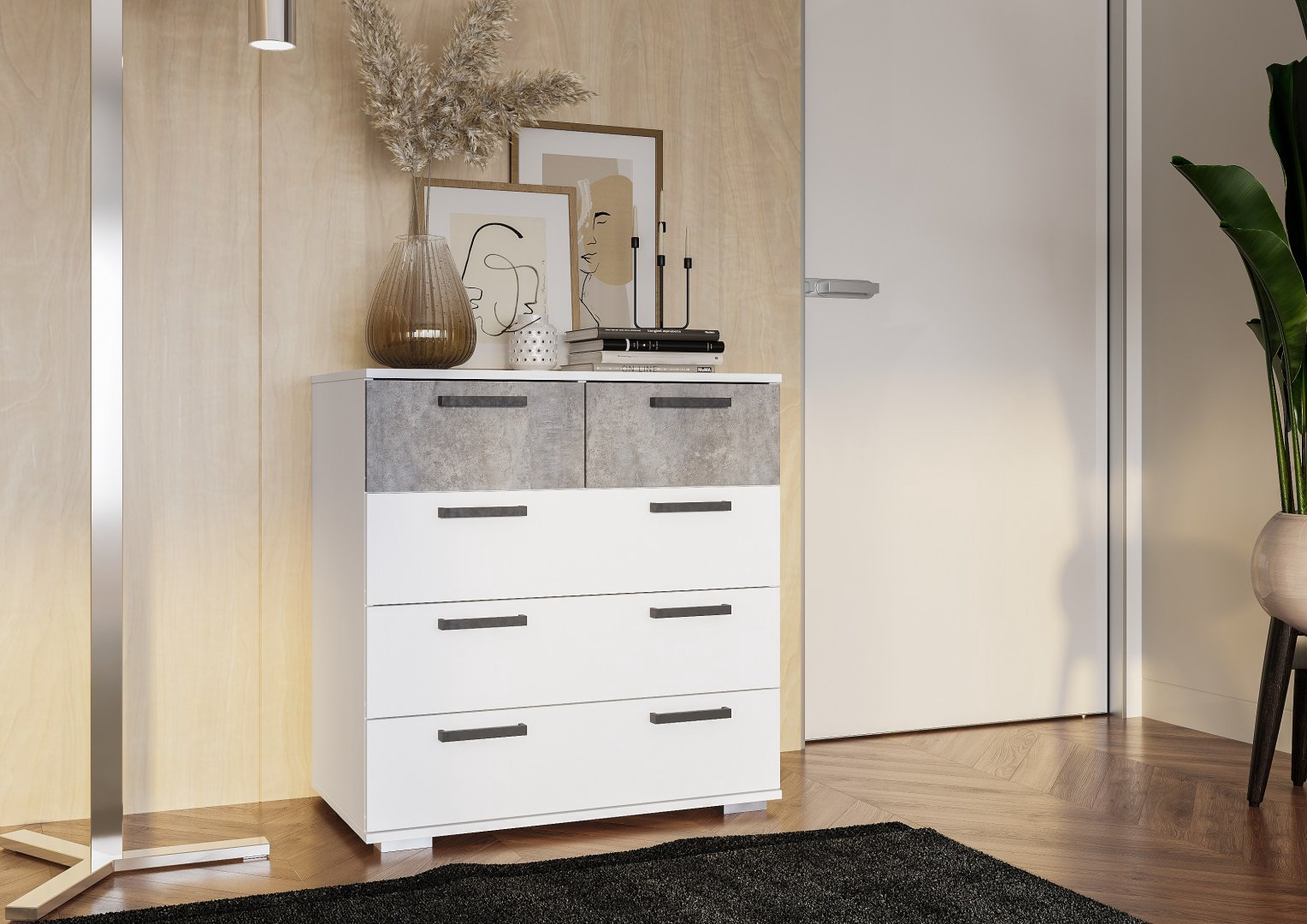 Комод BTS Стандарт 80x46x82.8см белый купить,NaN