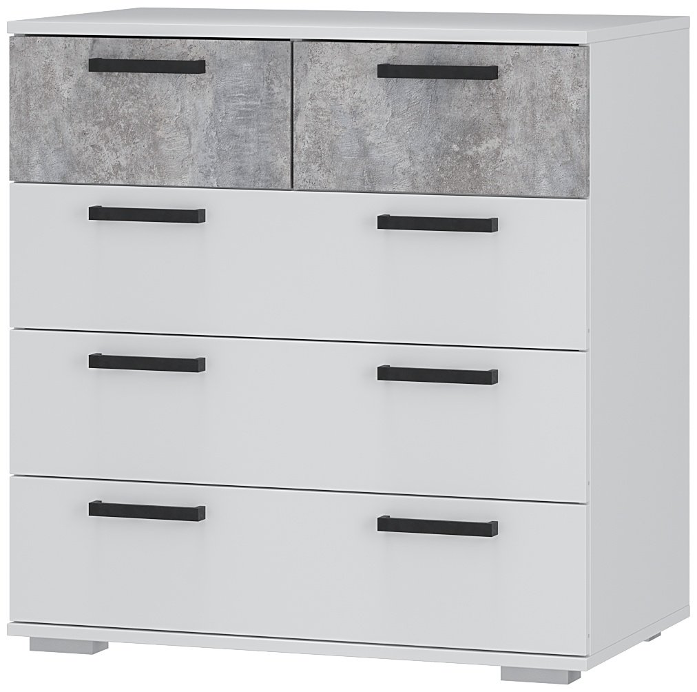 Комод BTS Стандарт, 80x46x82.8 см, белый, серый - ForteMarket Комод BTS Стандарт, 80x46x82.8 см, белый, серый купить,0
