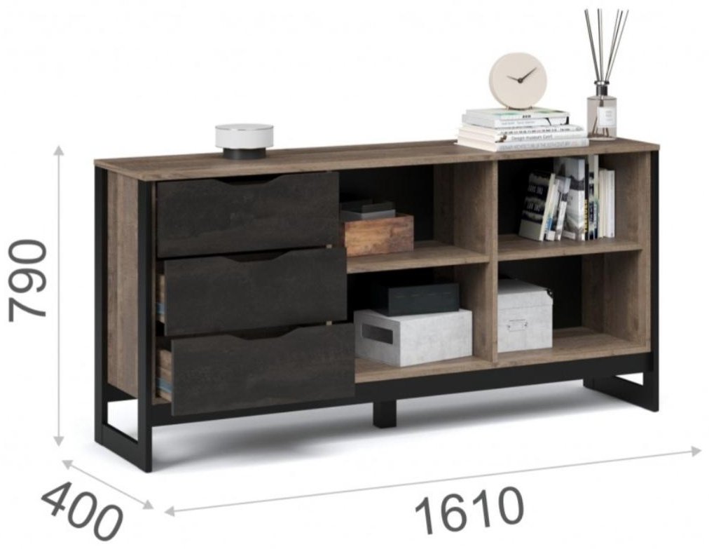 Комод IMPERIAL Стокгольм 2д3ящ Гранж Песочный 161x40x79 см - ForteMarket Комод IMPERIAL Стокгольм 2д3ящ Гранж Песочный 161x40x79 см купить,0