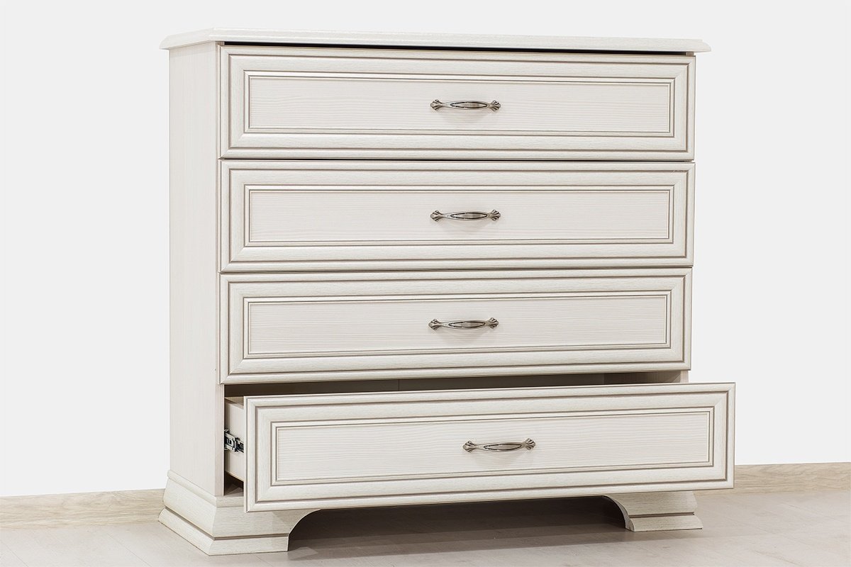 Комод Anrex Тиффани 4S 90x37x94см белый купить,NaN
