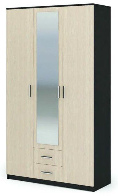 Распашной шкаф Стендмебель Гармония Шкаф, 120x220х50 см, бежевый, темно-коричневый