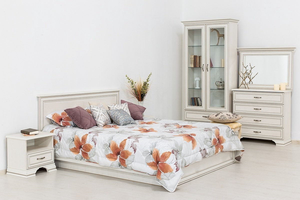 Комод Anrex Тиффани 4S 90x37x94см белый купить,NaN
