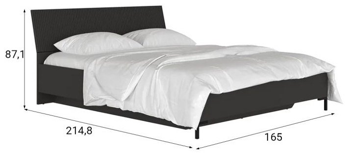 Кровать BRW Брест Сан-Джиминьяно 160x200см черная купить,NaN