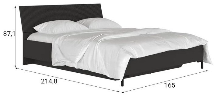 Кровать BRW Брест Сан-Джиминьяно 160x200см черная купить,NaN