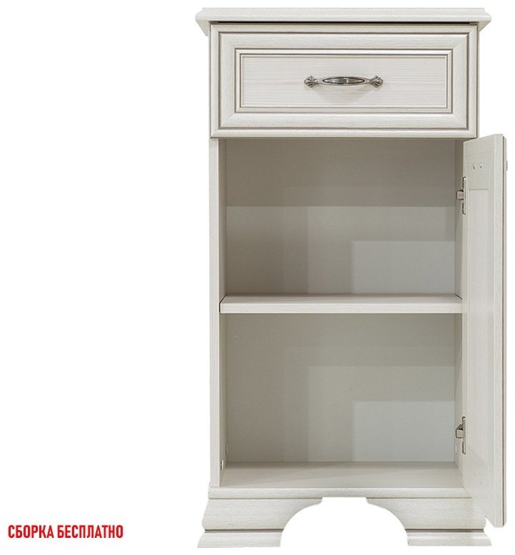 Комод ANREX Тиффани 1D1S, 49x37x90.1 см, белый купить,0