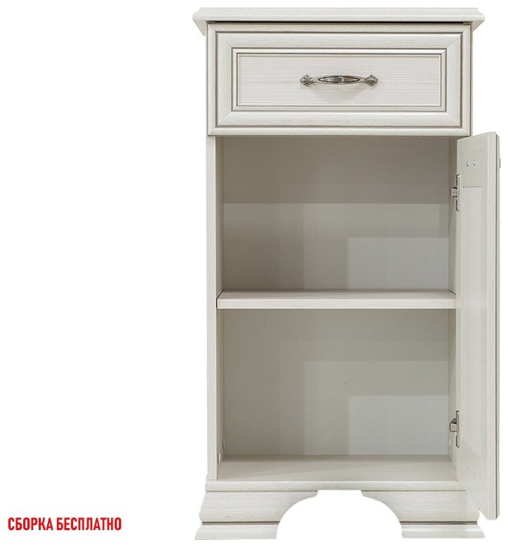 Комод ANREX Тиффани 1D1S, 49x37x90.1 см, белый купить,NaN