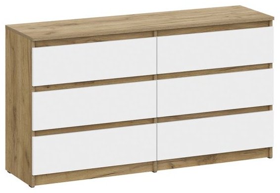 Комод SV Денвер 14792, 138x39x75 см, коричневый, белый