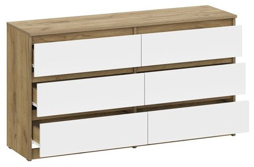 Комод SV Денвер 14792, 138x39x75 см, коричневый, белый купить,NaN