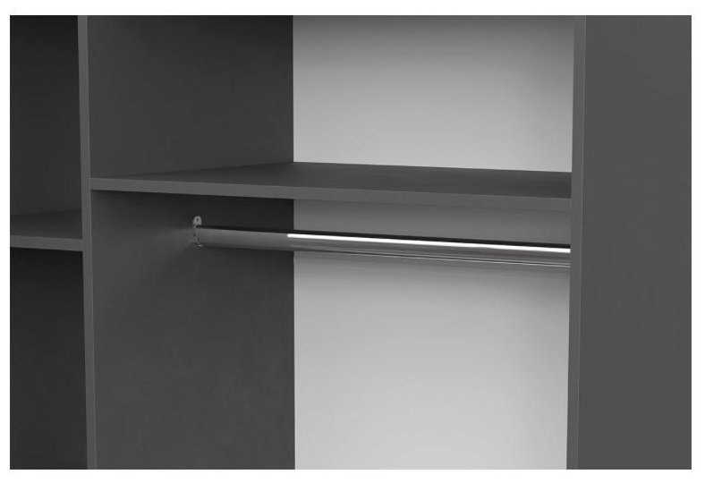 Распашной шкаф 1mebel 686024614, 120x220х50 см, графит купить,NaN