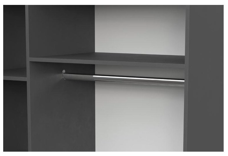 Распашной шкаф 1mebel 686024614, 120x220х50 см, графит купить,NaN