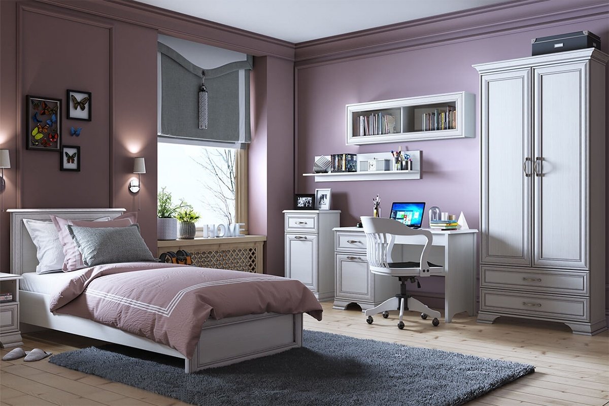 Комод ANREX Тиффани 1D1S, 49x37x90.1 см, белый купить,0