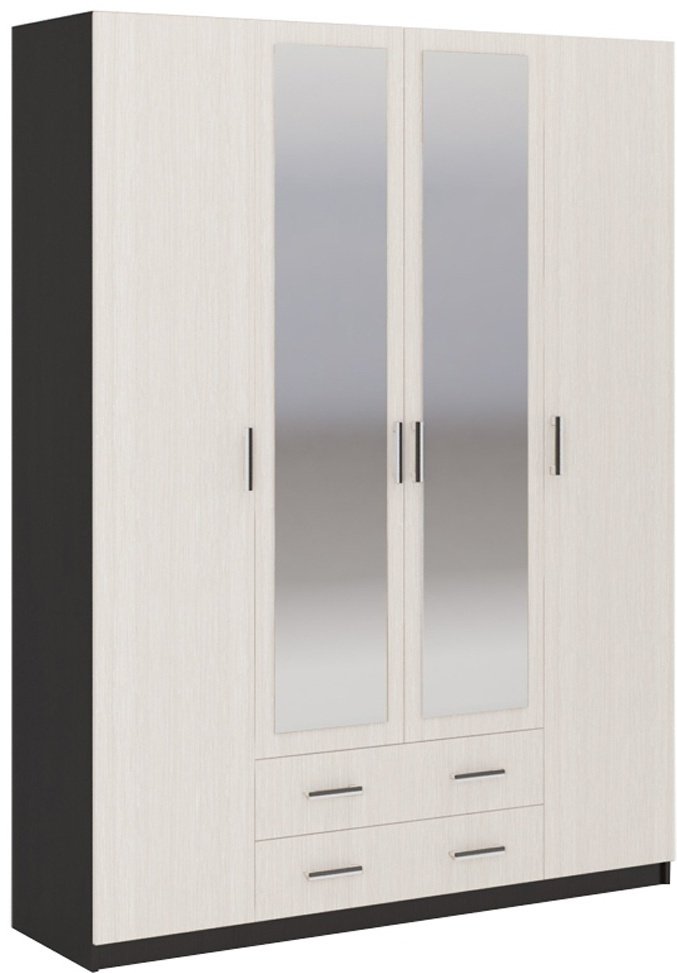 Распашной шкаф Стендмебель Квадро, 160x220х50 см, темно-коричневый, бежевый купить,NaN