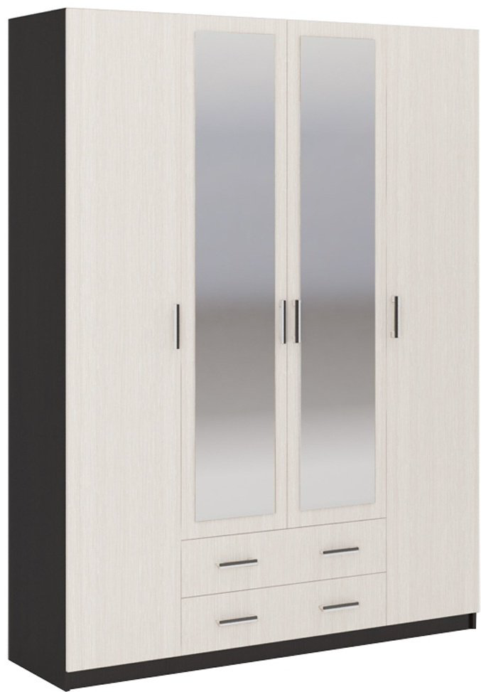 Распашной шкаф Стендмебель Квадро, 160x220х50 см, темно-коричневый, бежевый купить,NaN