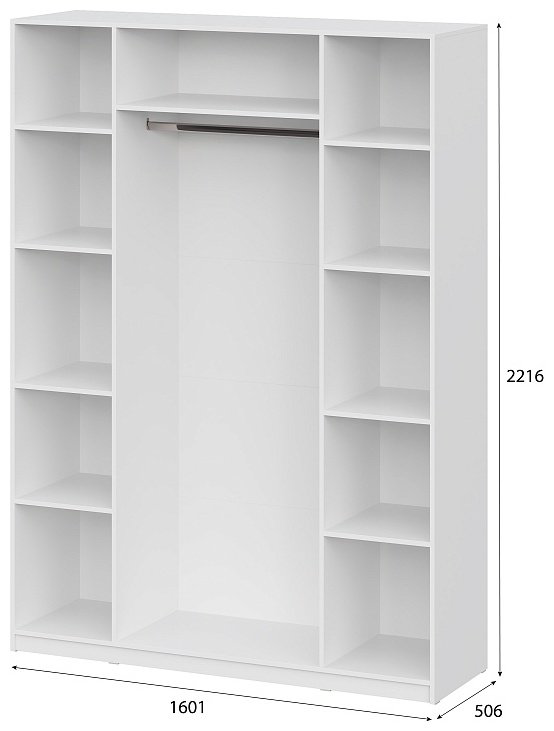 Распашной шкаф SV ШК 5 160.1x221.6х50.6см белый купить,NaN