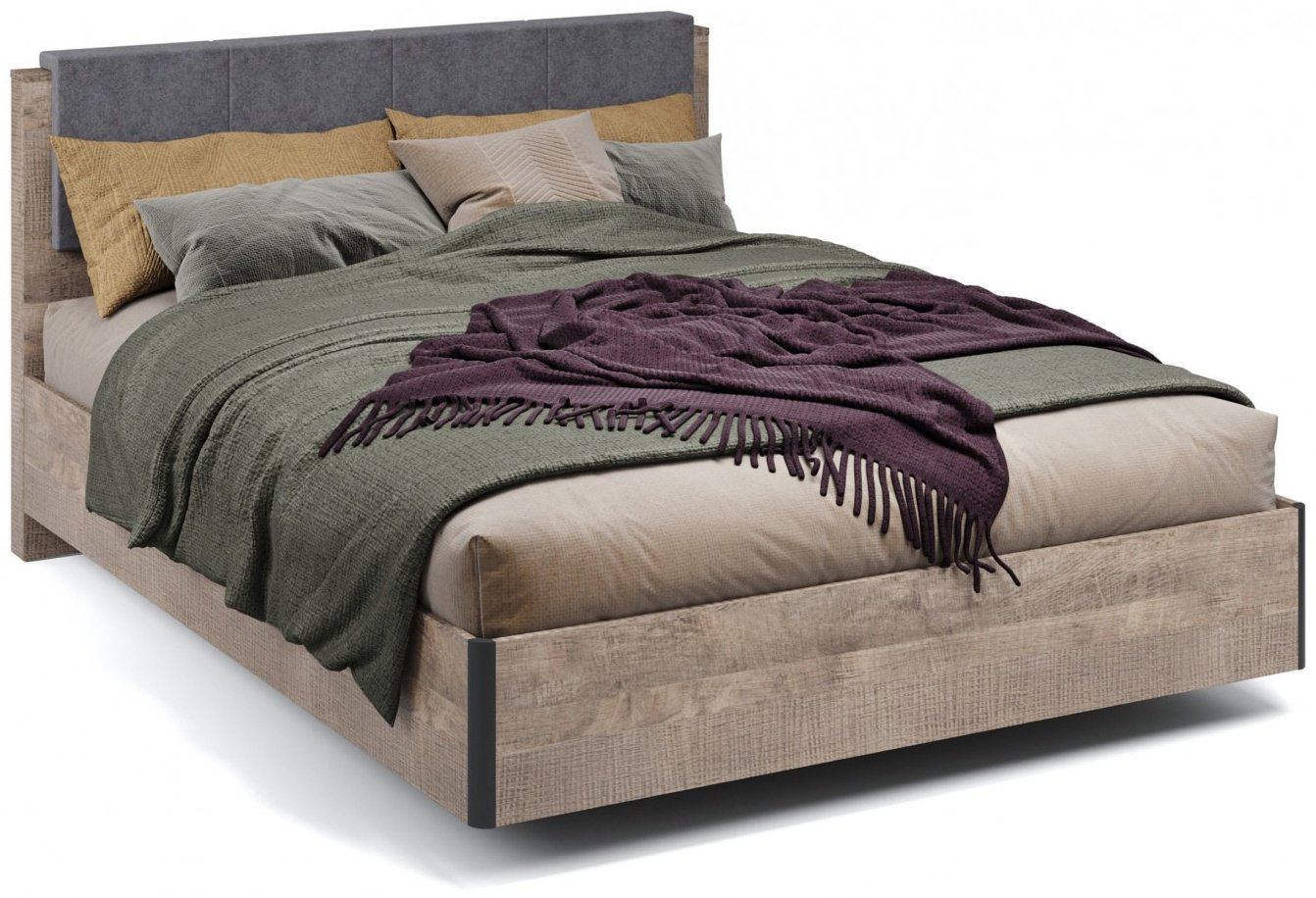 Кровать Imperial Стокгольм 160x200см коричнево-серая купить,NaN