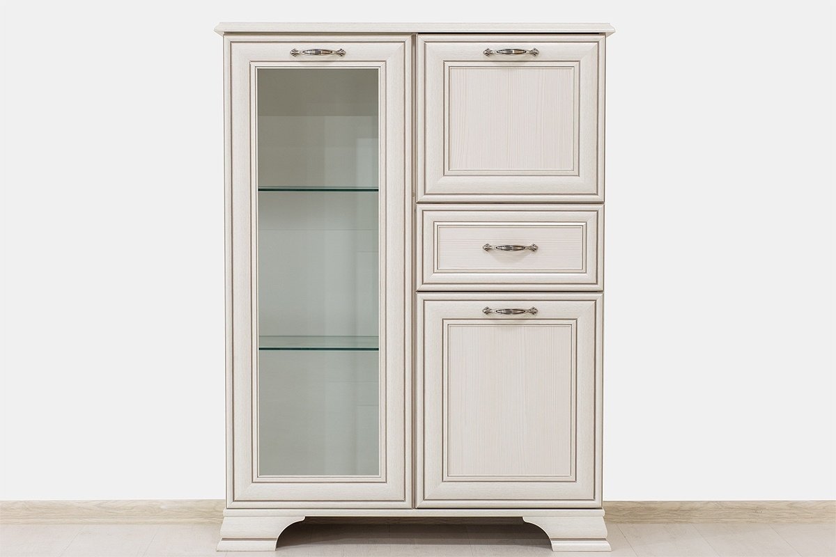 Комод ANREX Тиффани 1V2D1S, 94x37x125.3 см, белый - ForteMarket Комод ANREX Тиффани 1V2D1S, 94x37x125.3 см, белый купить,0