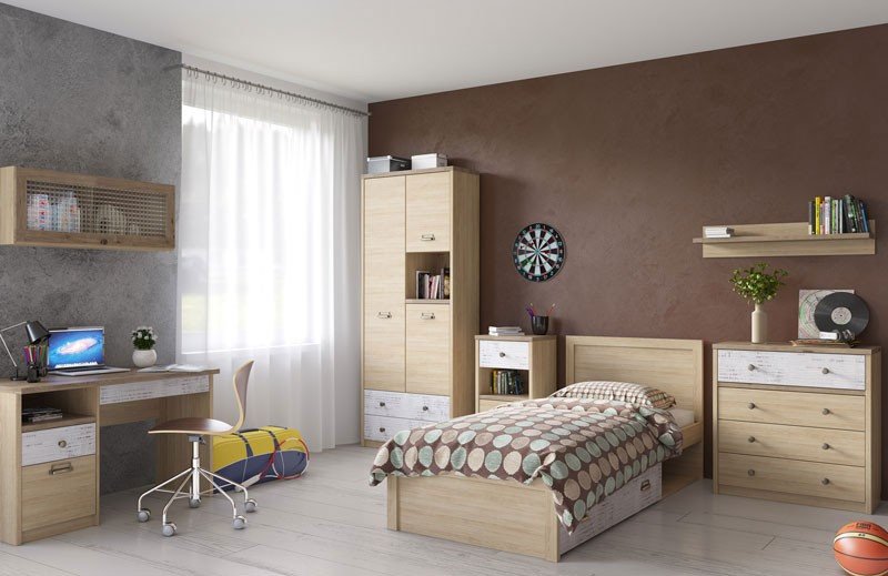Кровать Анрэкс Дизель 90x200см коричневая купить,NaN