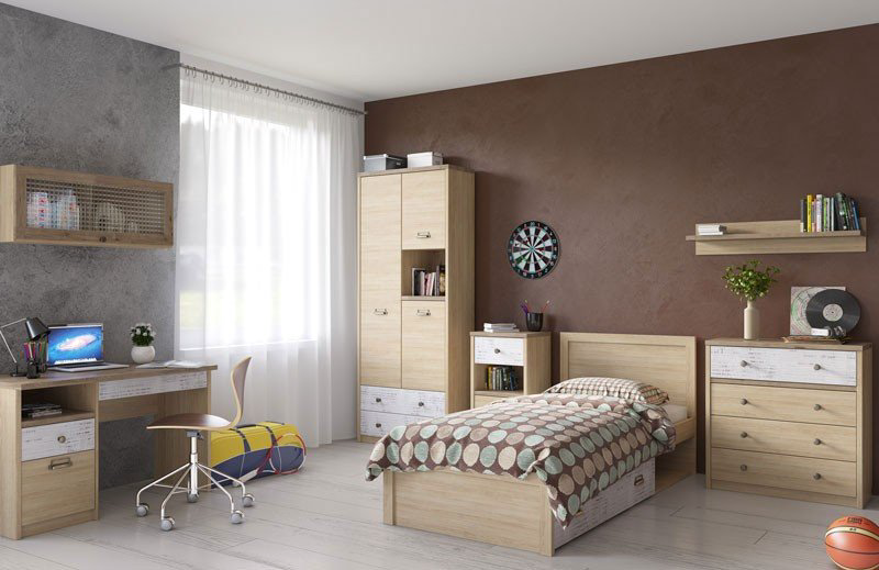 Кровать Анрэкс Дизель 90x200см коричневая купить,NaN