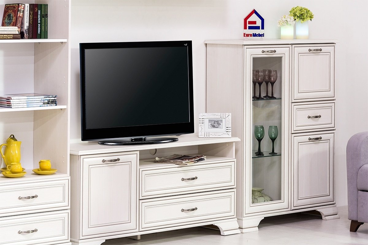 Комод ANREX Тиффани 1V2D1S, 94x37x125.3 см, белый - ForteMarket Комод ANREX Тиффани 1V2D1S, 94x37x125.3 см, белый купить,0
