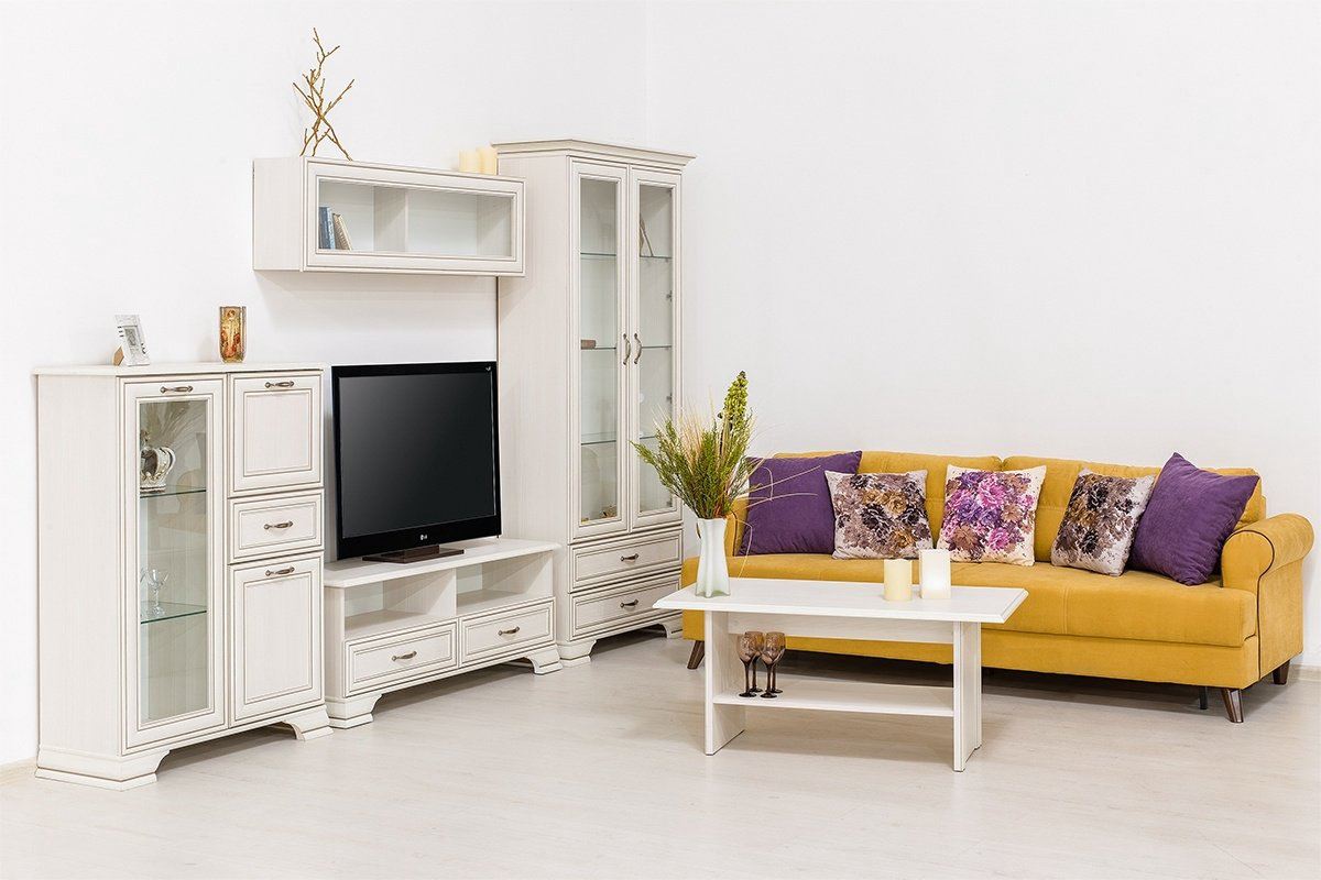 Комод ANREX Тиффани 1V2D1S, 94x37x125.3 см, белый купить,NaN