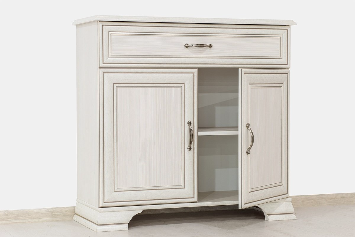 Комод Anrex Тиффани 2D1S 94x37x90.1см белый купить,NaN