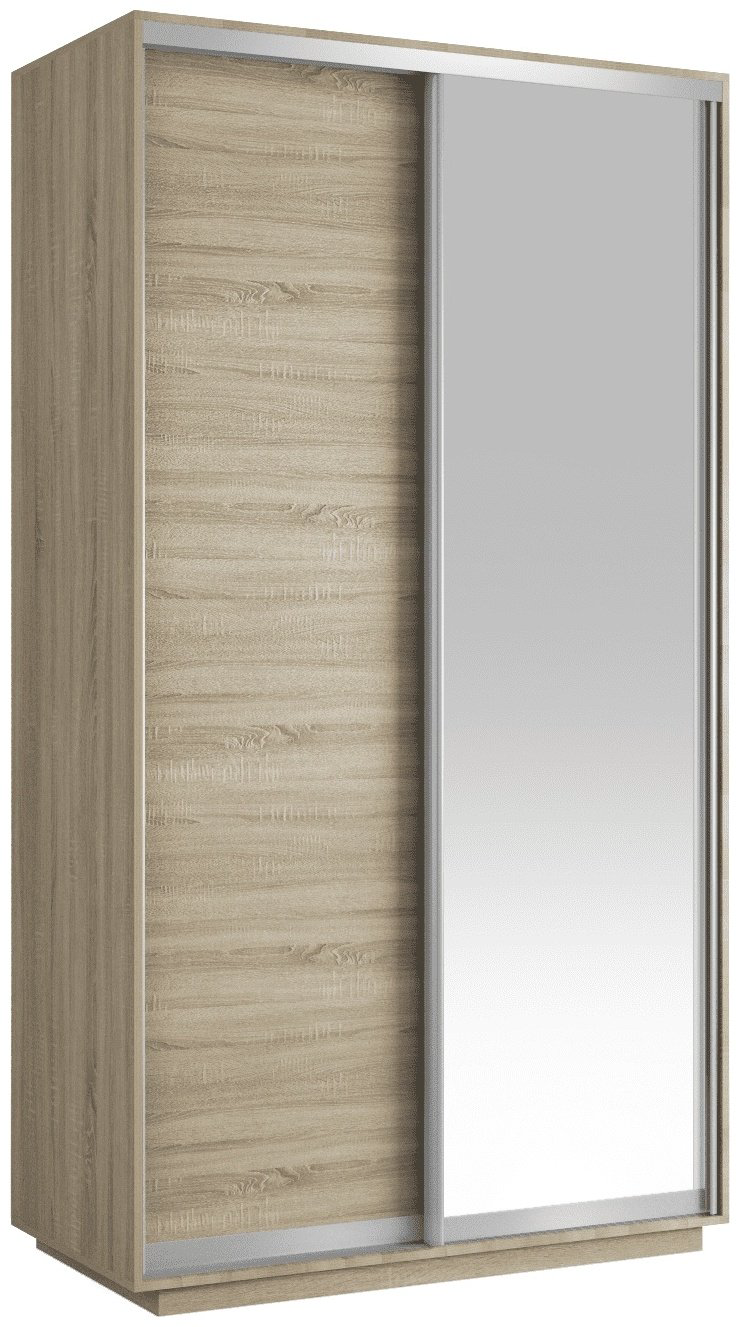 Шкаф-купе Мебель Азии Экспресс ХИТ-2-120 2Д1З, 120x220х60 см, коричневый купить,NaN