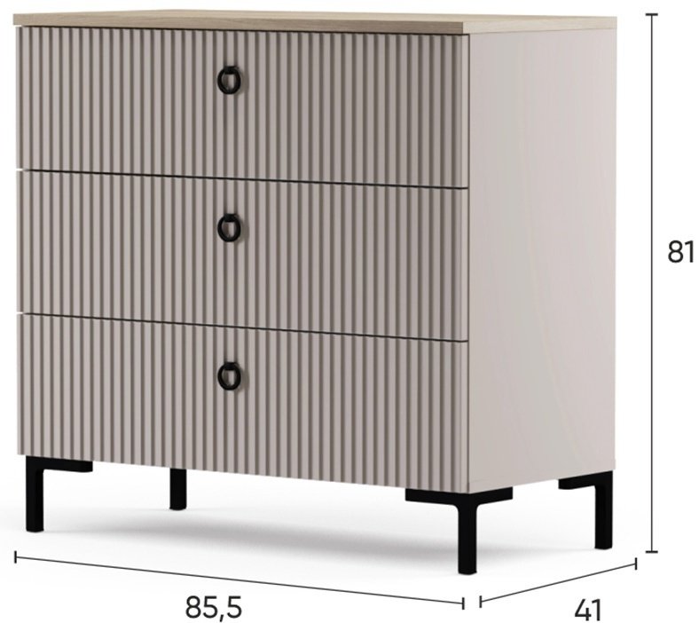 BRW Брест Доменика, 00042365, 85.5x41x81 см, серый, светло-коричневый - ForteMarket BRW Брест Доменика, 00042365, 85.5x41x81 см, серый, светло-коричневый купить,0