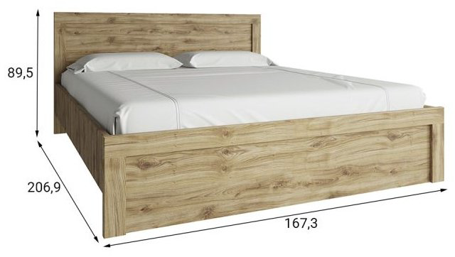 Кровать Anrex Дорсет 14778 160x200см коричневая купить,NaN