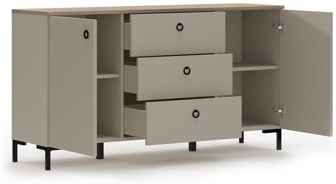 Комод BRW Брест Доменика 150x41x81см серый купить,NaN
