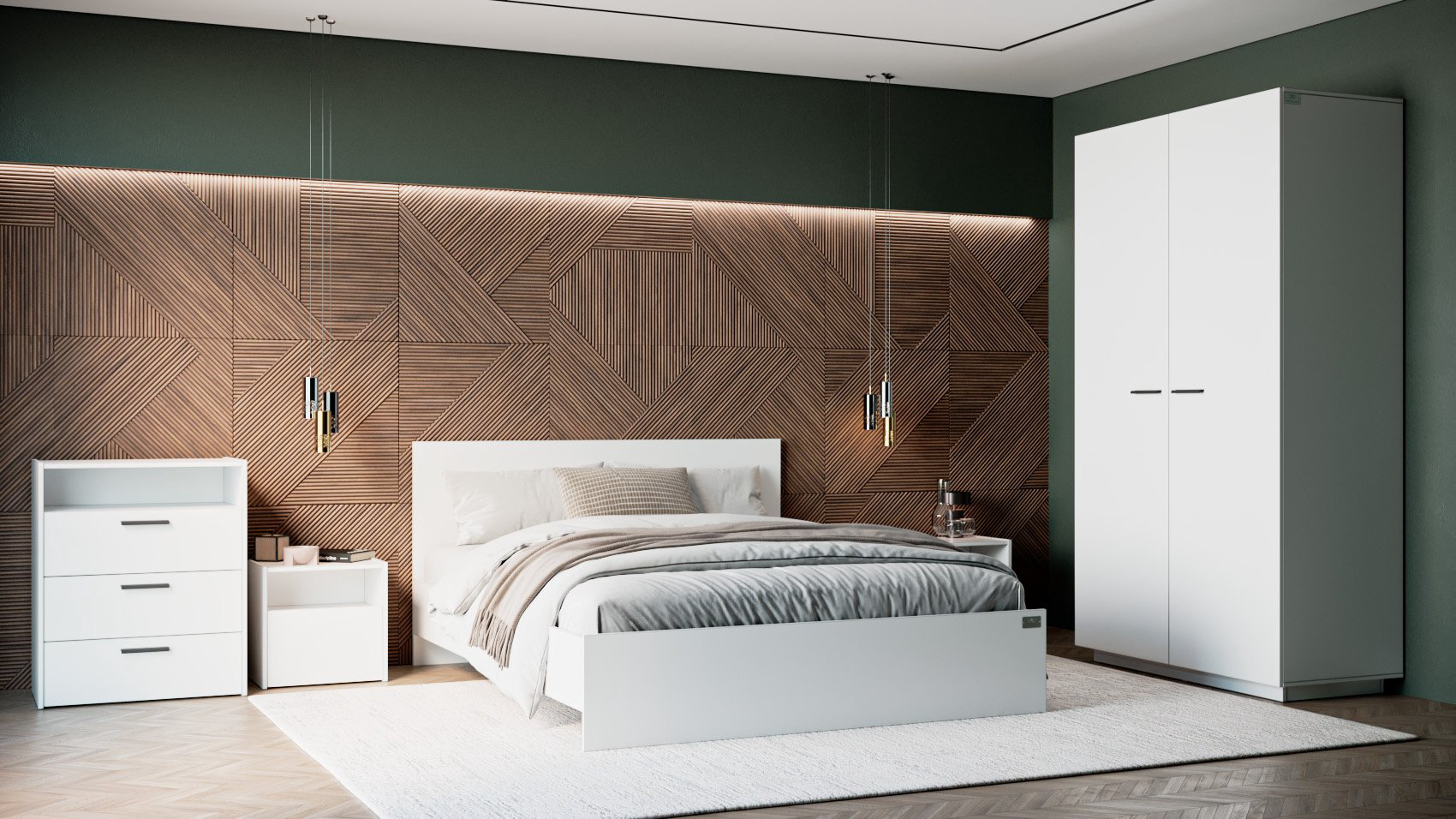 Кровать Мебель Азии Туран 160x200см белый купить,52990