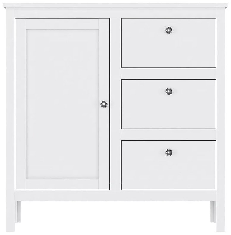 Комод BUGA, 96x35x98.5 см, белый купить,NaN