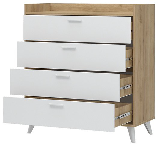 Комод Стендмебель Ирис 93.5x42.5x102см белый купить,NaN