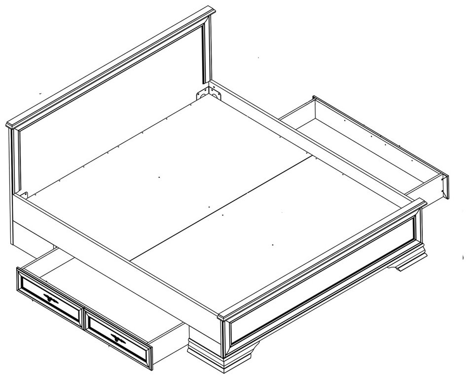 Кровать BRW Брест Кентаки основание ящики LOZ 180x200см белая купить,NaN