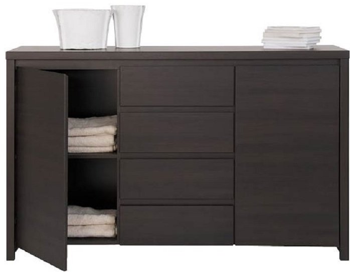 Комод BRW Украина Каспиан 011, 143x40x92 см, темно-коричневый купить,0
