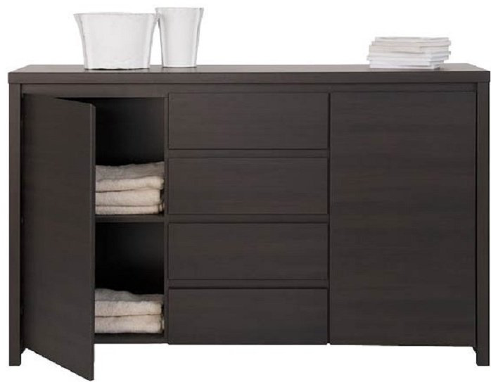 Комод BRW Украина Каспиан 011, 143x40x92 см, темно-коричневый купить,NaN