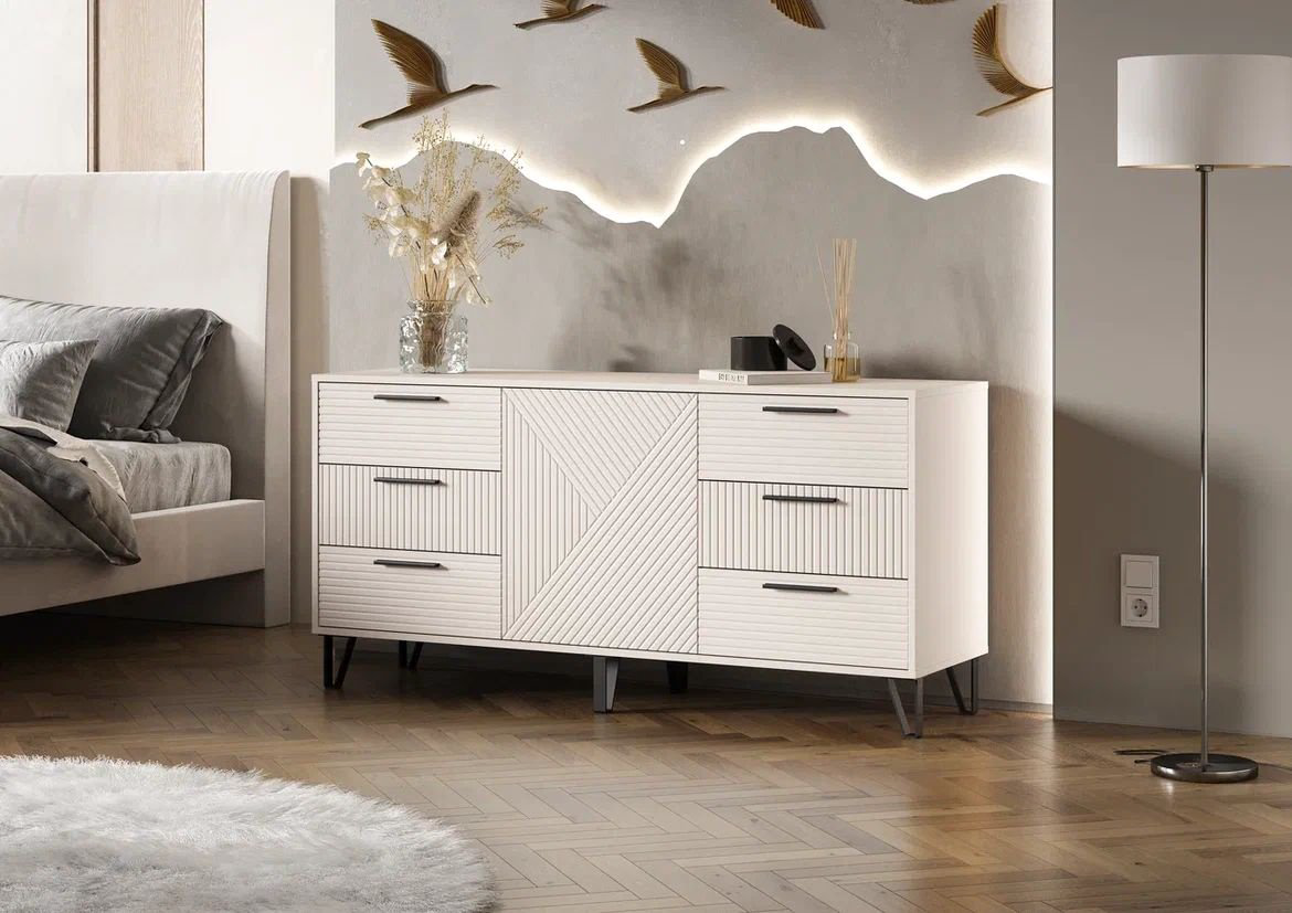 Комод Миф Флэш 150.2x42.6x73см белый купить,NaN