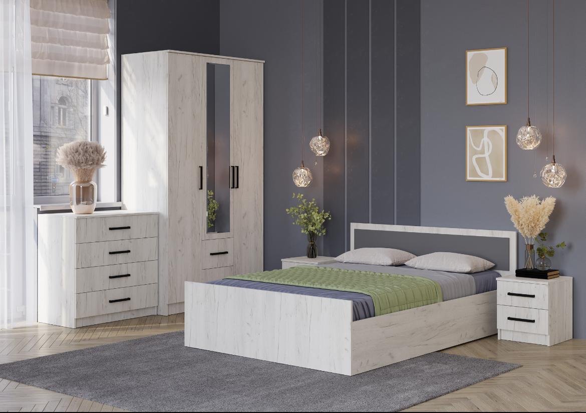 Кровать BTS Фиеста 160x200см серый купить,NaN