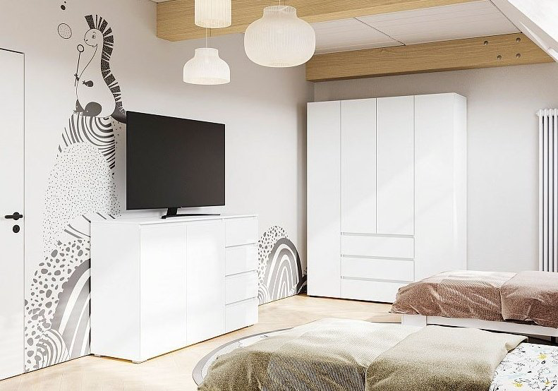 Комод Стендмебель Хелен КМ06 626 150x46x95.8см белый купить,NaN