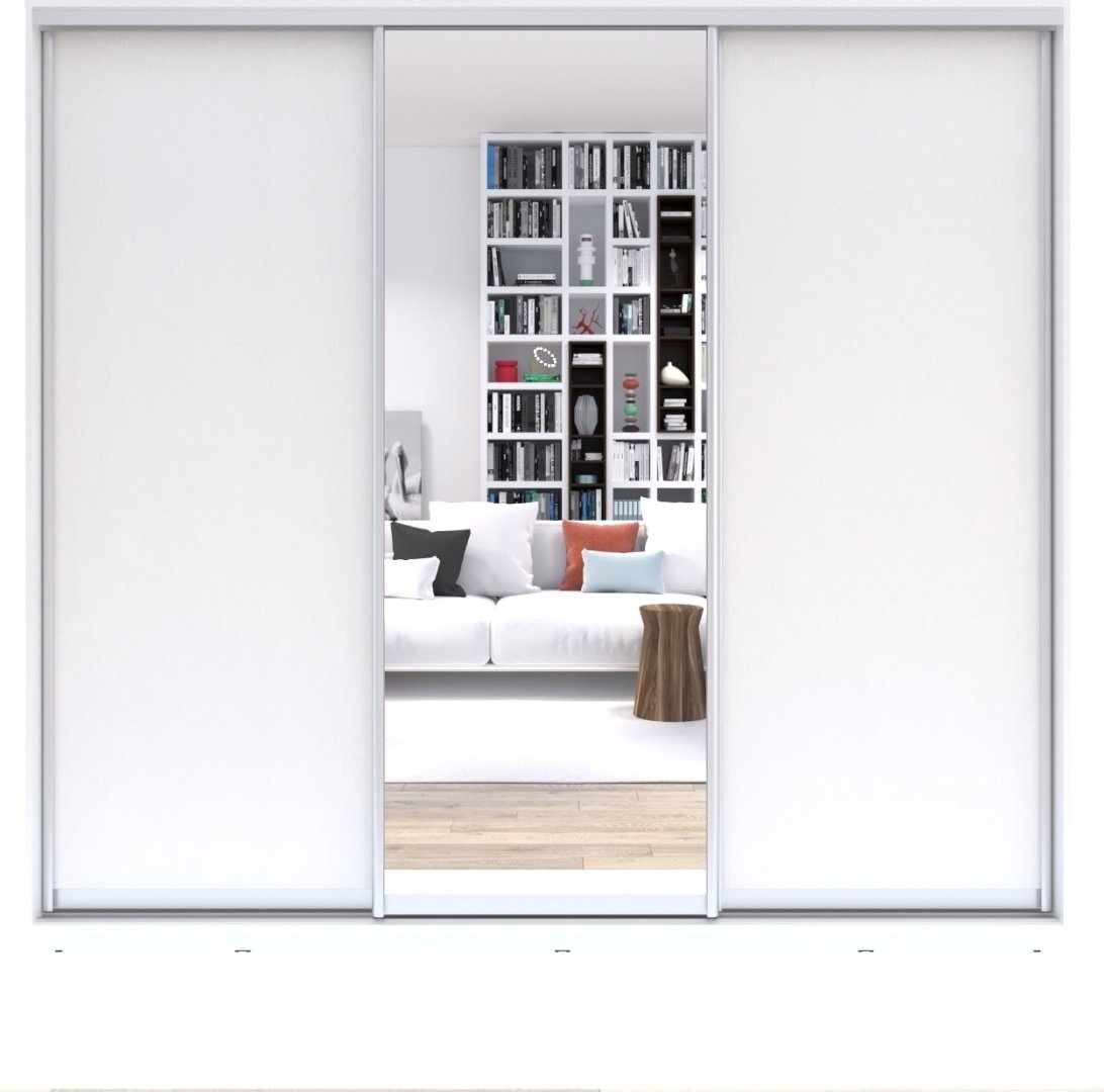 Шкаф-купе Мебель Азии Байконур XL, 240x220х60 см, белый
