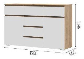 Комод Стендмебель Хелен КМ05 150.2x46x95.8см мультиколор купить,NaN