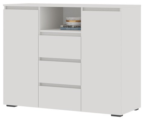 Комод BUGA, 120x46x96 см, белый
