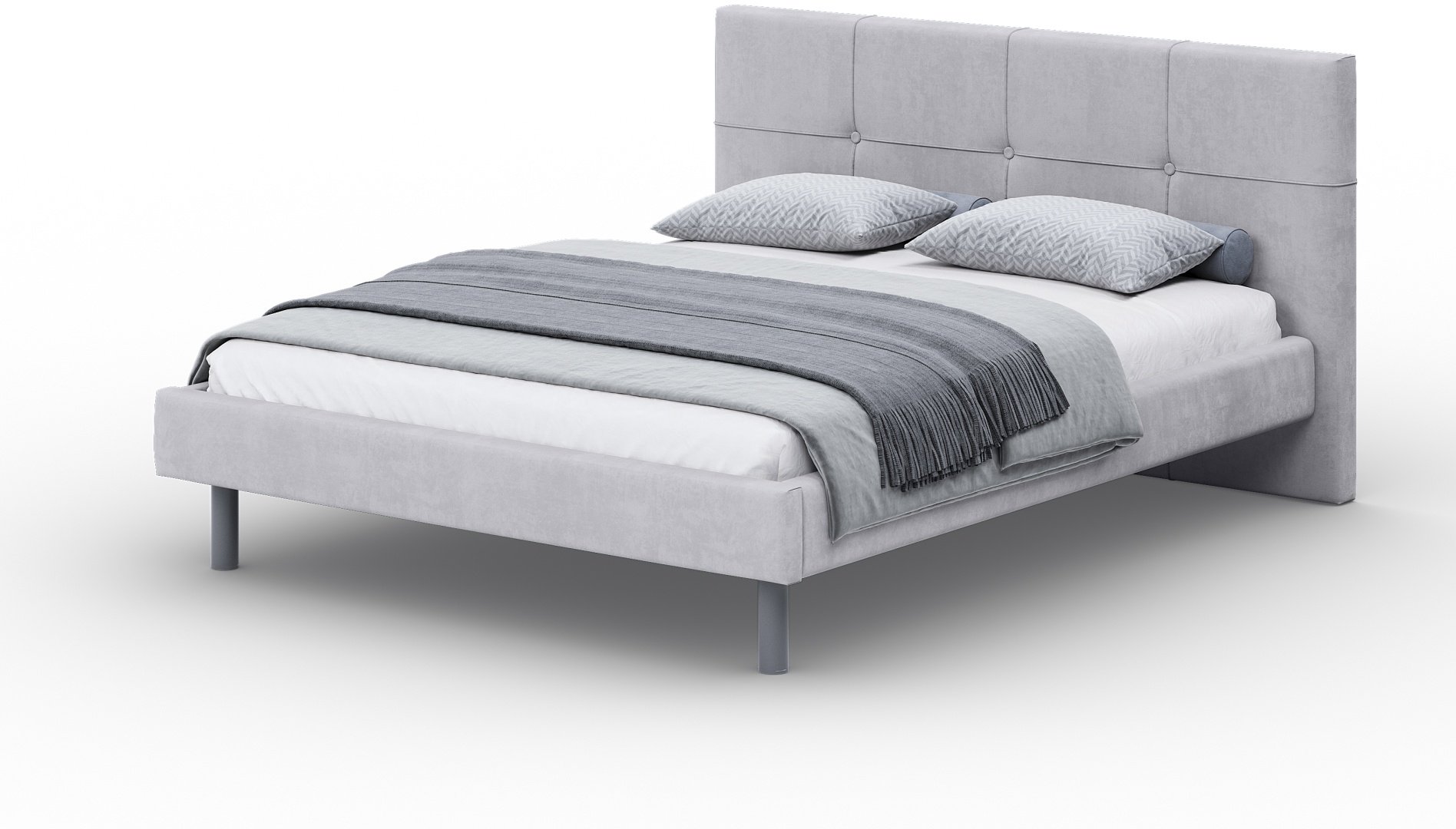 Кровать Мебель Азии Afina 200x160х102.5см серый купить,109990