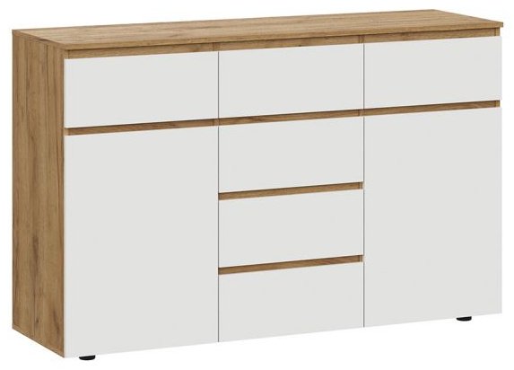Комод SV КМ 19, 150x46x96 см, белый, коричневый