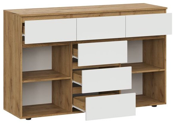 Комод SV КМ 19, 150x46x96 см, белый, коричневый купить,NaN