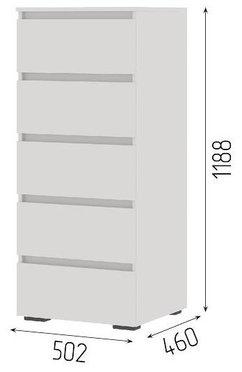 Комод Стендмебель Хелен, 50.2x46x118.8 см, белый - ForteMarket Комод Стендмебель Хелен, 50.2x46x118.8 см, белый купить,0