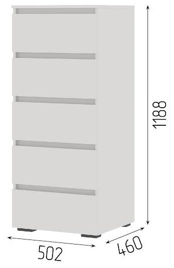 Комод Стендмебель Хелен 50.2x46x118.8см белый купить,NaN