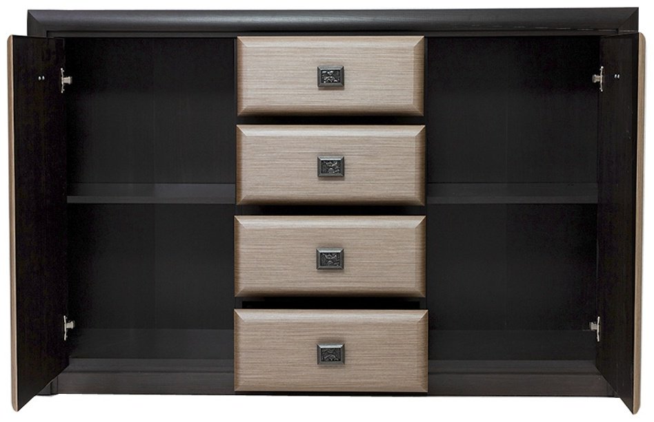 Комод BRW Коен КОМ2D4S, 150x40x93.5 см, коричневый купить,0