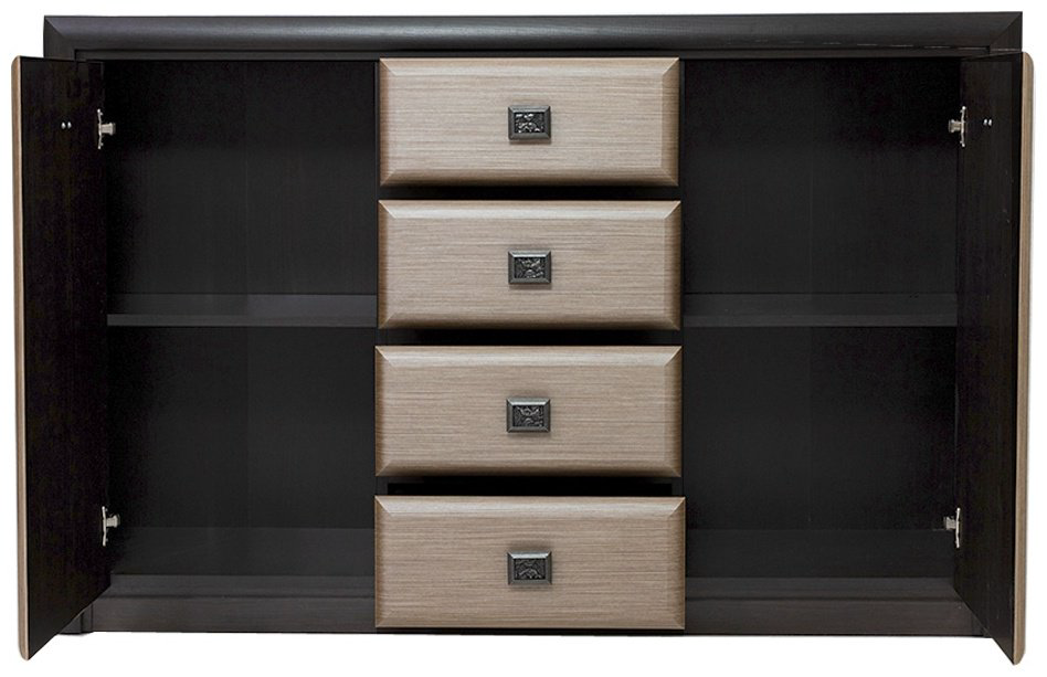 Комод BRW Коен КОМ2D4S, 150x40x93.5 см, коричневый купить,NaN